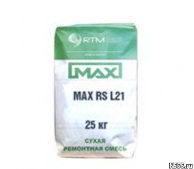 Смесь ремонтная MAX-RS-L21 безусадочная быстротвердеющая лит